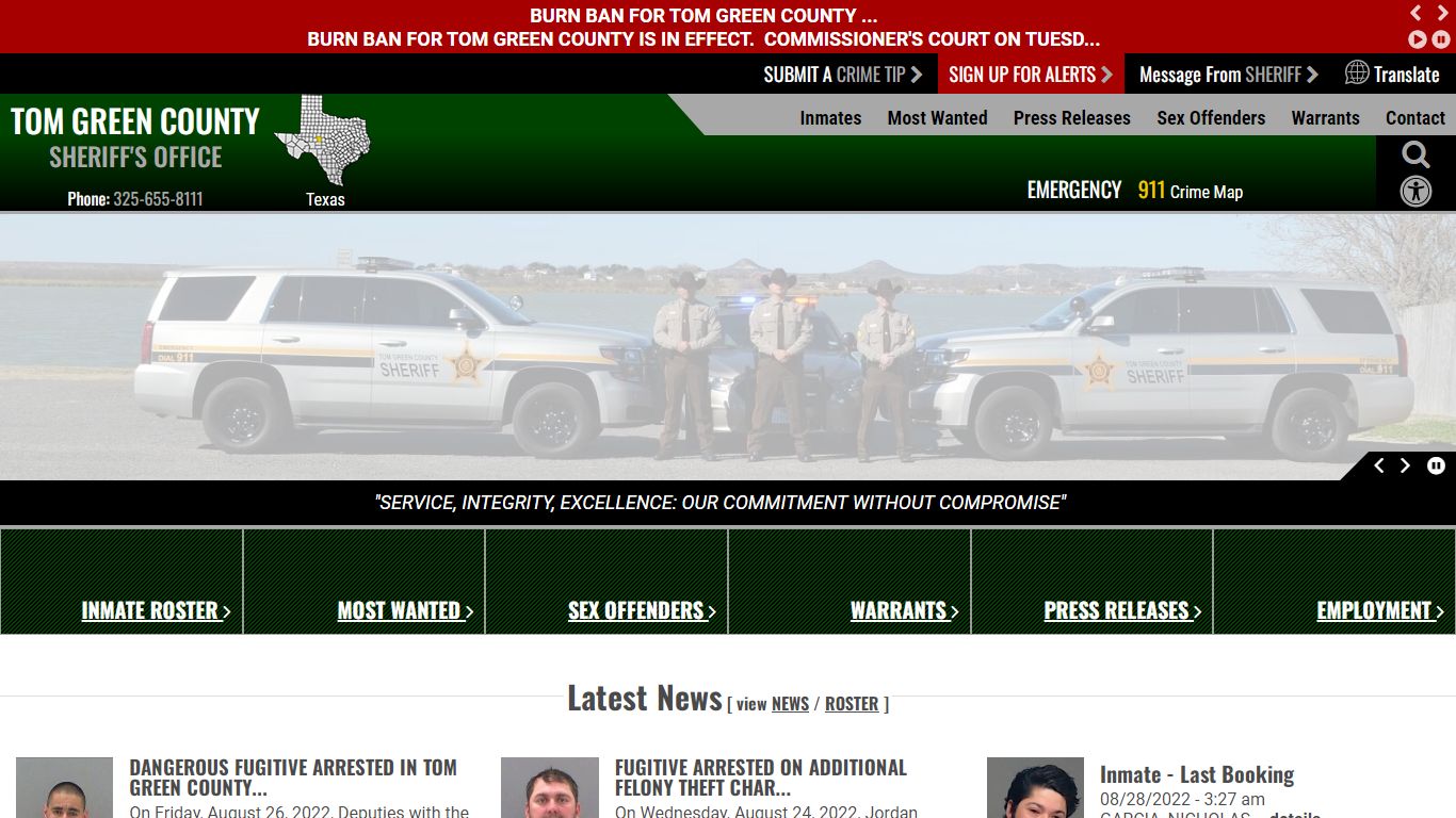 Inmate Roster (509) - Tom Green County Sheriff